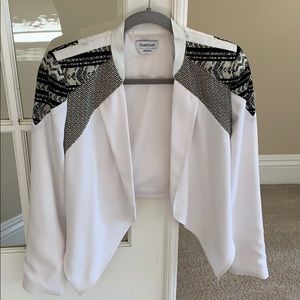 White Bebe blazer with accents